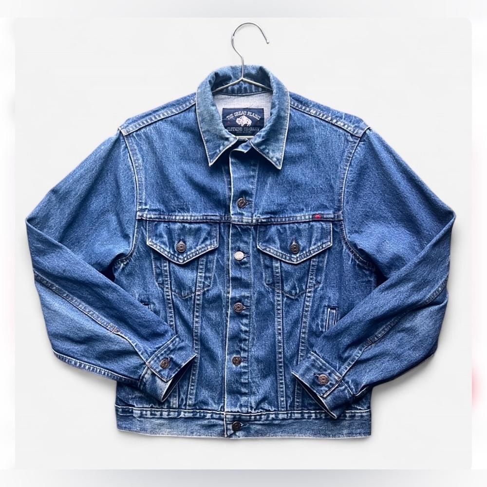 Vintage 80’s 90’s The Great Plains Denim Trucker Jacket size 38 made in USA